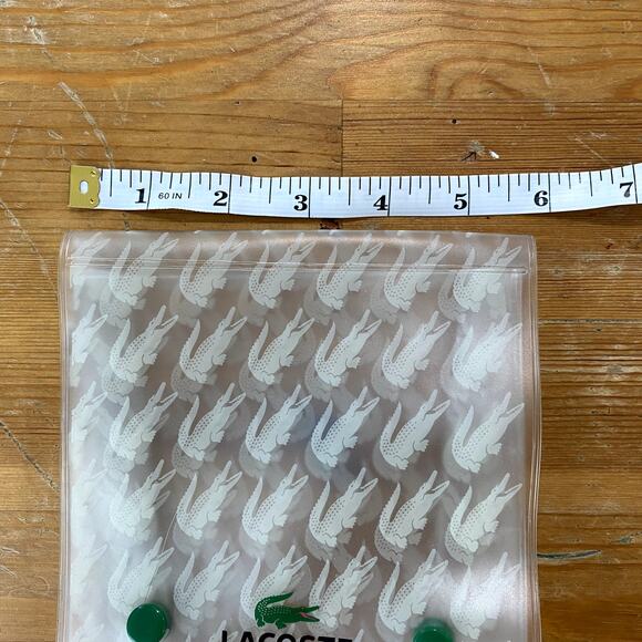 LACOSTE Clear Vinyl Cosmetic / swimwear / Travel Pouch - Picture 5 of 5